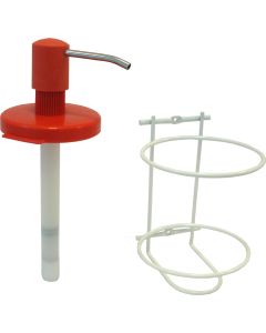 Zeepdispenser met pomp en rekje