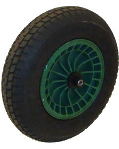 Luchtband tubeless kunststof velg groen 400 x 100 mm