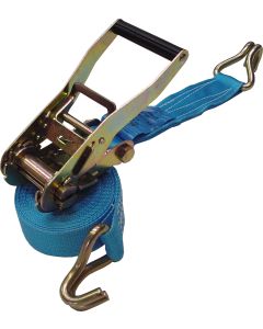 Sjorband polyester 5,5 mtr. x 50 mm 2 delig ratel en haken