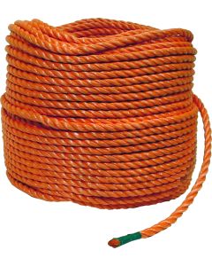 Sjorlijn oranje geslagen polypropeen Ø 10 mm x 100 mtr.