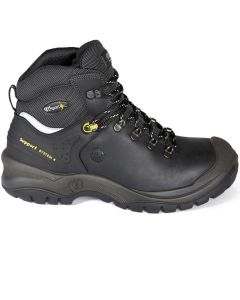 Veiligheidsschoen GRI-Sport hoog, stalen neus en zool overneus zwart