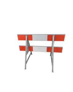 Verkeershek kunststof 150 cm dubbelz.reflectie met A-frame